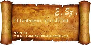 Ellenbogen Szilárd névjegykártya