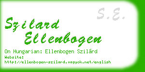 szilard ellenbogen business card